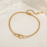 Wholesale Jewelry Simple Style Heart 304 Stainless Steel 18K Gold Plated Plating Necklace main image 8