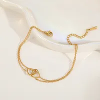 Wholesale Jewelry Simple Style Heart 304 Stainless Steel 18K Gold Plated Plating Necklace sku image 3