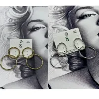 1 Pair/Package Casual Modern Style Circle Solid Color Polishing Copper 18K Gold Plated Drop Earrings main image 1