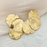 1 Pair Retro Classic Style Flower Plating 304 Stainless Steel Ear Studs main image 1