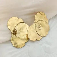 1 Pair Retro Classic Style Flower Plating 304 Stainless Steel Ear Studs sku image 1