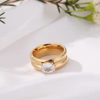 Retro Classic Style Geometric 304 Stainless Steel Irregular Plating Women's Rings main image 3