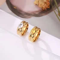 Retro Classic Style Geometric 304 Stainless Steel Irregular Plating Women's Rings main image 4