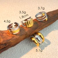 Vintage Style Classic Style Heart Shape 304 Stainless Steel Mixed Metal Plating 18K Gold Plated Women's Open Rings main image 2