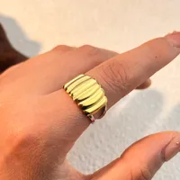 Vintage Style Classic Style Heart Shape 304 Stainless Steel Mixed Metal Plating 18K Gold Plated Women's Open Rings sku image 2