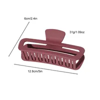 Women's Classic Style Solid Color Plastic Hair Claws main image 2