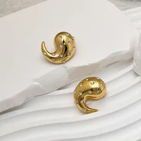 Vacation Classic Style Water Droplets Heart Shape Inlay 304 Stainless Steel 18K Gold Plated Earrings main image 9