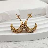 Vacation Classic Style Water Droplets Heart Shape Inlay 304 Stainless Steel 18K Gold Plated Earrings main image 8
