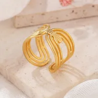 Retro Classic Style Geometric Starfish Heart Shape 304 Stainless Steel Plating Women's Open Rings main image 3
