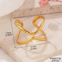 Retro Classic Style Geometric Starfish Heart Shape 304 Stainless Steel Plating Women's Open Rings main image 2