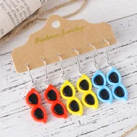 1 Set Retro Heart Shape Resin Drop Earrings main image 6