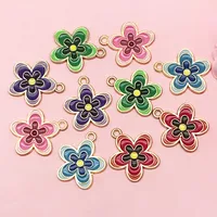 Cute Flower Zinc Alloy Enamel DIY Ornament Accessories main image 1