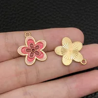 Cute Flower Zinc Alloy Enamel DIY Ornament Accessories sku image 2