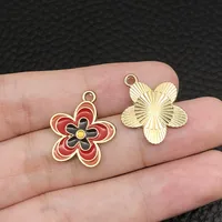 Cute Flower Zinc Alloy Enamel DIY Ornament Accessories sku image 3
