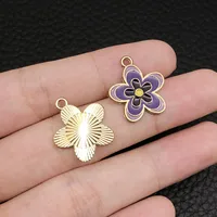 Cute Flower Zinc Alloy Enamel DIY Ornament Accessories sku image 5