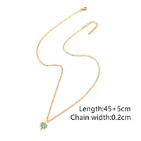 Elegant Simple Style Classic Style Leaf 201 Stainless Steel Artificial Crystal Artificial Crystal Women's Pendant Necklace sku image 2
