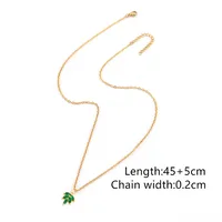 Elegant Simple Style Classic Style Leaf 201 Stainless Steel Artificial Crystal Artificial Crystal Women's Pendant Necklace sku image 3
