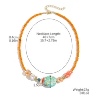 Bohemian Starfish Conch Fish Artificial Crystal Women's Necklace sku image 1