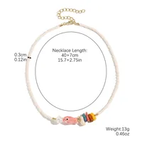 Bohemian Starfish Conch Fish Artificial Crystal Women's Necklace sku image 4