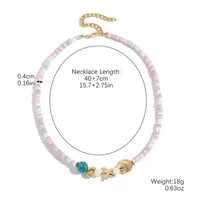 Bohemian Starfish Conch Fish Artificial Crystal Women's Necklace sku image 8
