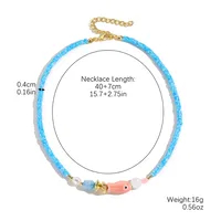 Bohemian Starfish Conch Fish Artificial Crystal Women's Necklace sku image 5