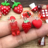 Cute Strawberry Mushroom Resin Epoxy DIY Ornament Accessories main image 2