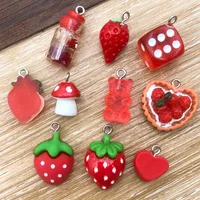 Cute Strawberry Mushroom Resin Epoxy DIY Ornament Accessories main image 3