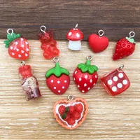 Cute Strawberry Mushroom Resin Epoxy DIY Ornament Accessories main image 4