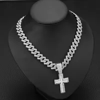 Hip-Hop Retro Cross Zinc Alloy Men's Pendant Necklace main image 1