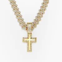 Hip-Hop Retro Cross Zinc Alloy Men's Pendant Necklace sku image 2