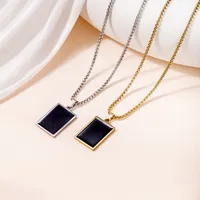 Retro Classic Style Geometric Cat Titanium Steel Plating Unisex Pendant Necklace main image 5