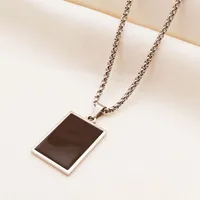 Retro Classic Style Geometric Cat Titanium Steel Plating Unisex Pendant Necklace sku image 10