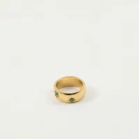 Retro Classic Style Geometric Titanium Steel Zircon 18K Gold Plated Women's Rings main image 1