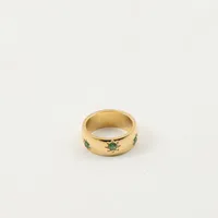 Retro Classic Style Geometric Titanium Steel Zircon 18K Gold Plated Women's Rings main image 2