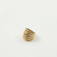 Basic Simple Style Classic Style Solid Color Titanium Steel 18K Gold Plated Women's Rings main image 1