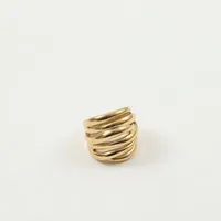 Basic Simple Style Classic Style Solid Color Titanium Steel 18K Gold Plated Women's Rings main image 2
