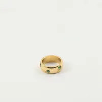Retro Classic Style Geometric Titanium Steel Zircon 18K Gold Plated Women's Rings main image 5