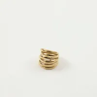 Basic Simple Style Classic Style Solid Color Titanium Steel 18K Gold Plated Women's Rings main image 5