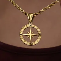 Vintage Style Simple Style Star Titanium Steel Plating Unisex Pendant Necklace main image 4