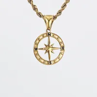Vintage Style Simple Style Star Titanium Steel Plating Unisex Pendant Necklace main image 3
