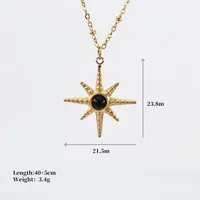 Vintage Style Simple Style Star Titanium Steel Plating Unisex Pendant Necklace sku image 1