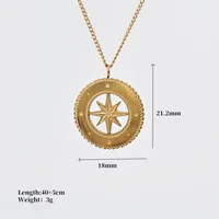 Vintage Style Simple Style Star Titanium Steel Plating Unisex Pendant Necklace sku image 2