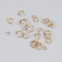 Simple Style Solid Color 304 Stainless Steel 18K Gold Plated Open Ring main image 2
