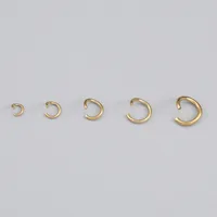 Simple Style Solid Color 304 Stainless Steel 18K Gold Plated Open Ring main image 5
