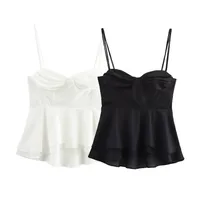 Women's Camisole Tank Tops Pleated Sexy Solid Color main image 1