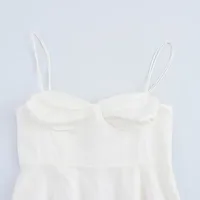 Women's Camisole Tank Tops Pleated Sexy Solid Color main image 2
