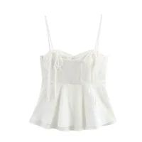 Women's Camisole Tank Tops Pleated Sexy Solid Color main image 5