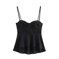 Women's Camisole Tank Tops Pleated Sexy Solid Color sku image 7