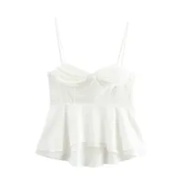 Women's Camisole Tank Tops Pleated Sexy Solid Color sku image 2