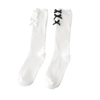 Women's Elegant Lady New Style Bow Knot Cotton Crew Socks A Pair main image 5